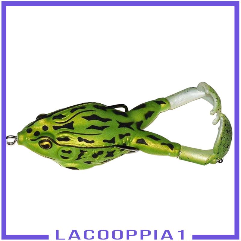 [Lacooppia1] Mồi Câu Cá Nước Ngọt Bằng Silicone Mềm Hình Con Ếch