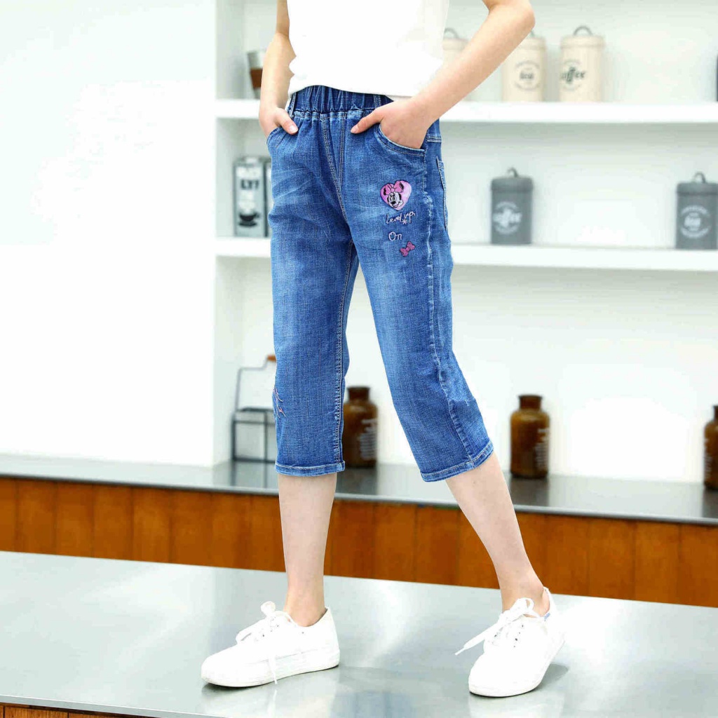 Quần Denim Mỏng Thời Trang Mùa Hè Dành Cho Bé Gái 49WS