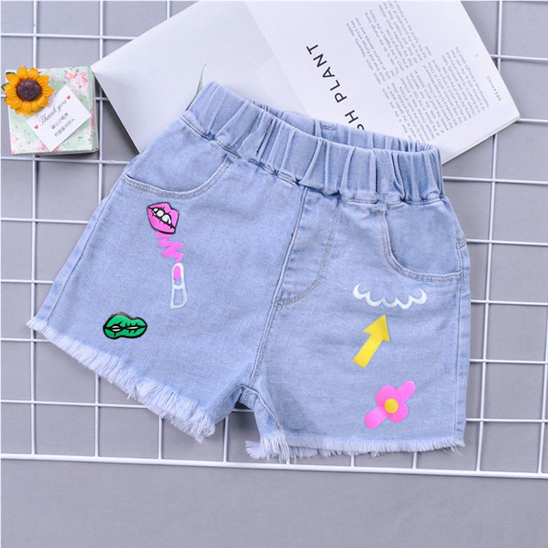 Quần Short Denim Mùa Hè Phong Cách Mới Cho Bé Gái P8JA