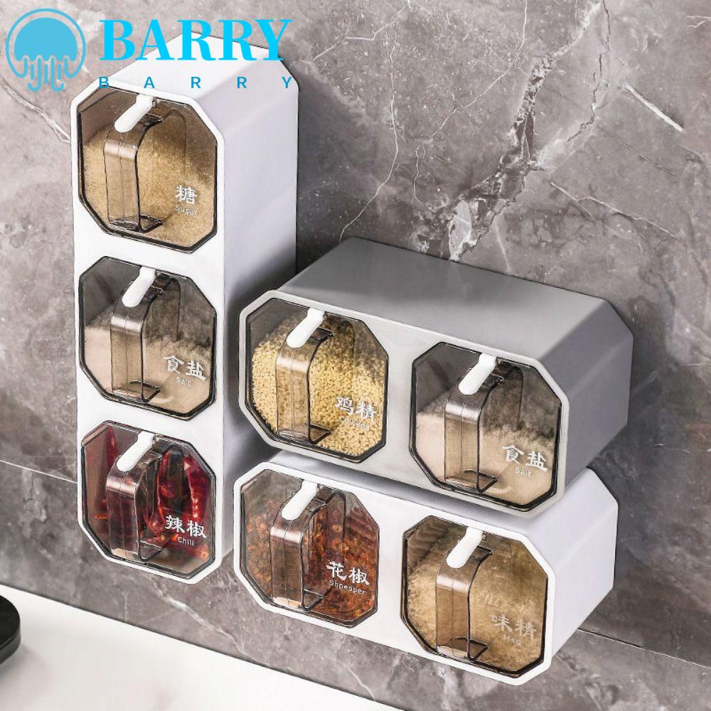 Hộp Đựng Gia Vị Bằng Nhựa Chống Nước Đa Năng Kèm Muỗng Tiện Dụng