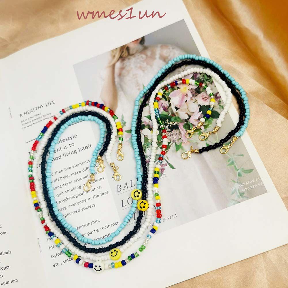 Dây Đeo Mắt Kính Chống Thất Lạc Xỏ Hạt Nhiều Màu Sắc WMES15H