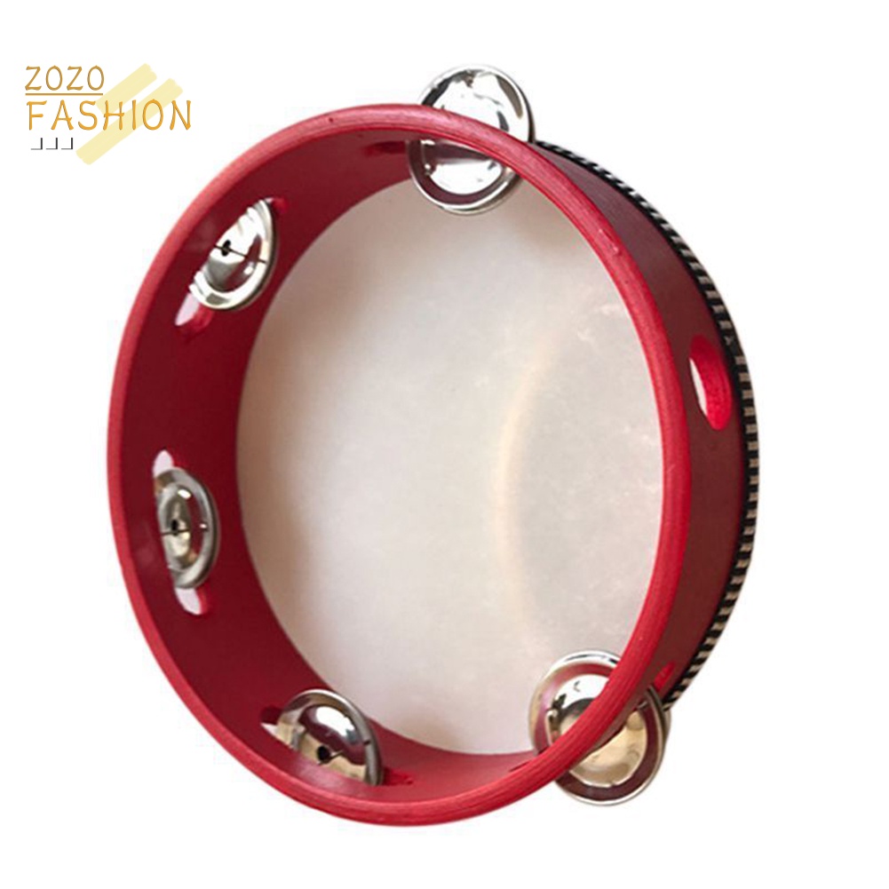 Trống Lục Lạc Bằng Gỗ 6 / 7 / 8inch Cho Bé