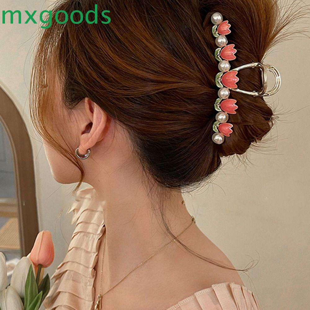 Kẹp Tóc Hợp Kim Hình Hoa Tulip / Cá Mập Độc Đáo Thời Trang Cho Nữ