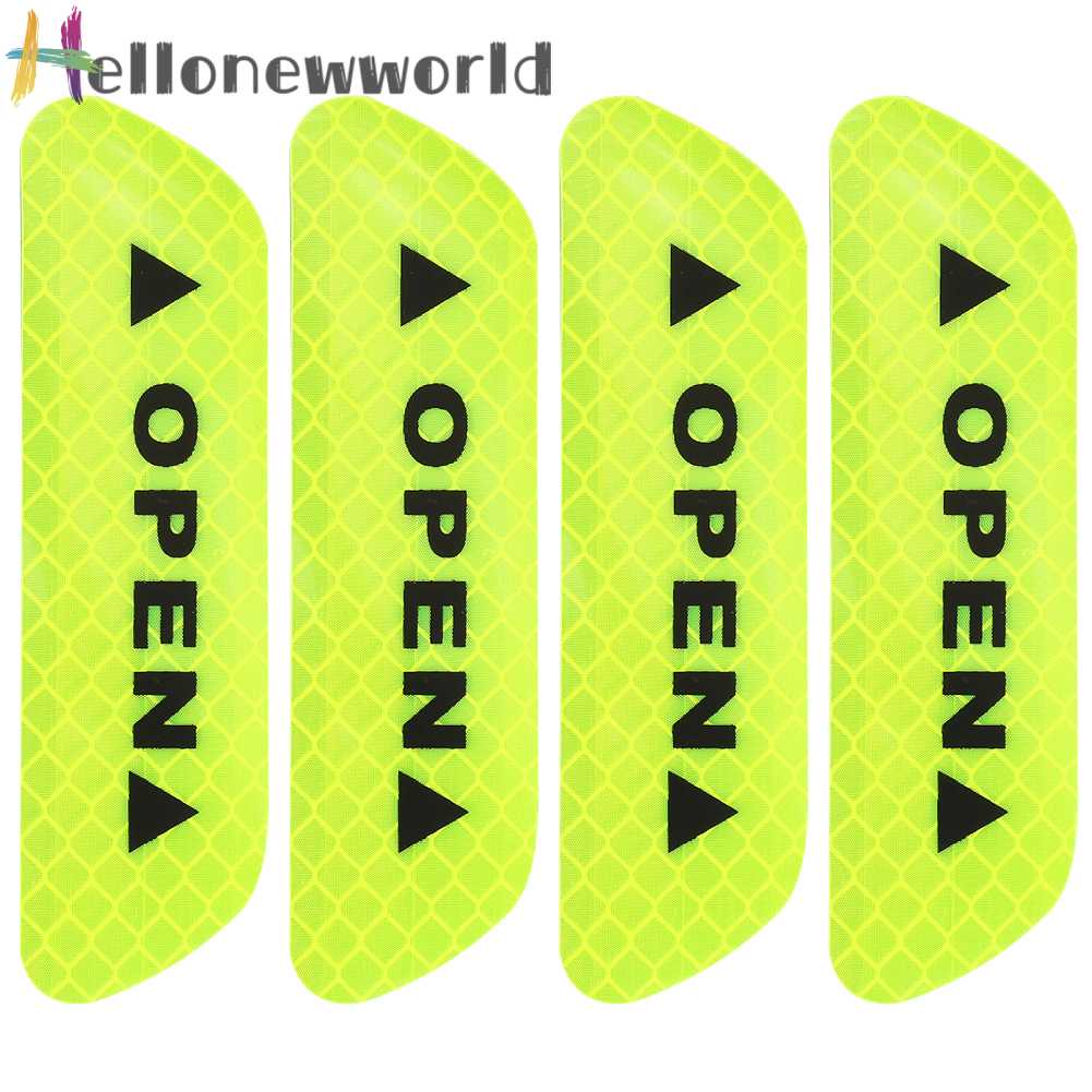 Bộ 4 Miếng Dán Phản Quang Trang Trí Cửa Xe Hơi Tiện Dụng