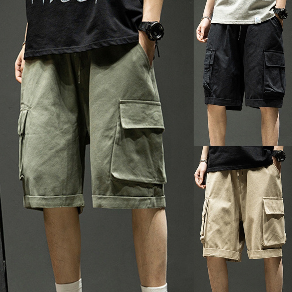 Quần Short Dây Rút Nhiều Túi Thoáng Khí Thoải Mái Cho Nam