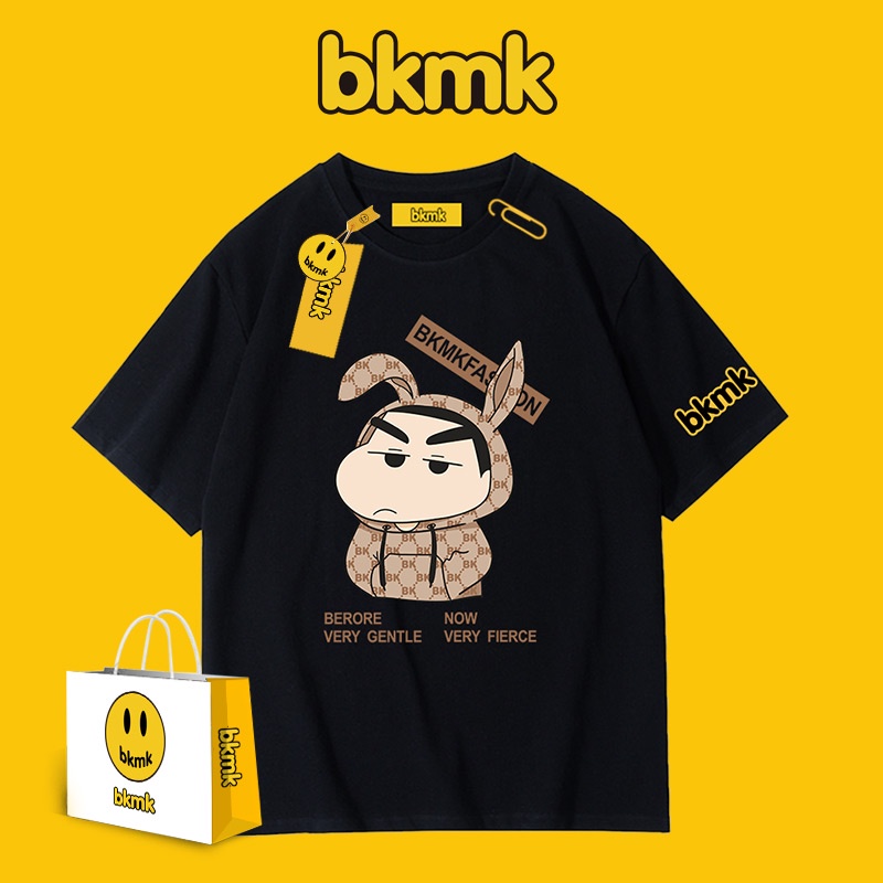 Áo Thun cotton Tay Ngắn In Hình Thỏ Và Cậu Bé Bút Chì Thời Trang Mùa Hè Mới Cho Nam