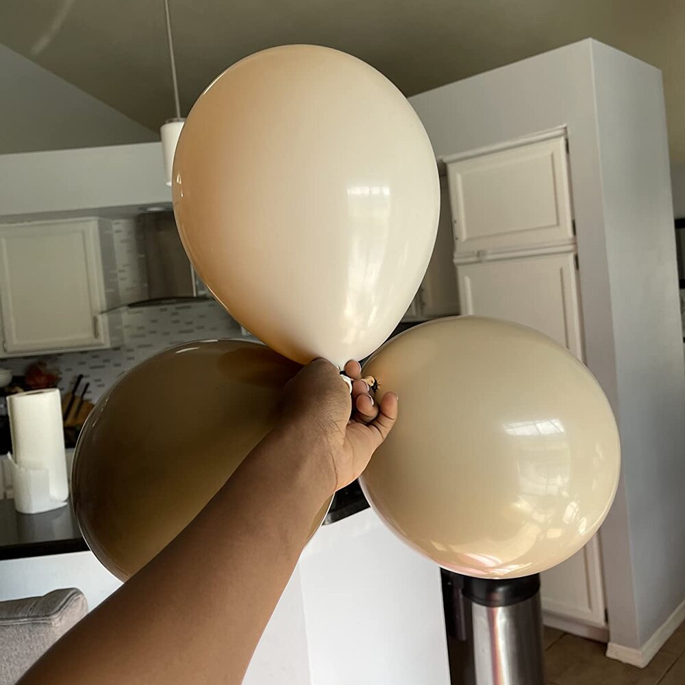 Set 167 Bong Bóng Cao Su Latex Hai Lớp Màu Nâu Dùng Trang Trí Tiệc