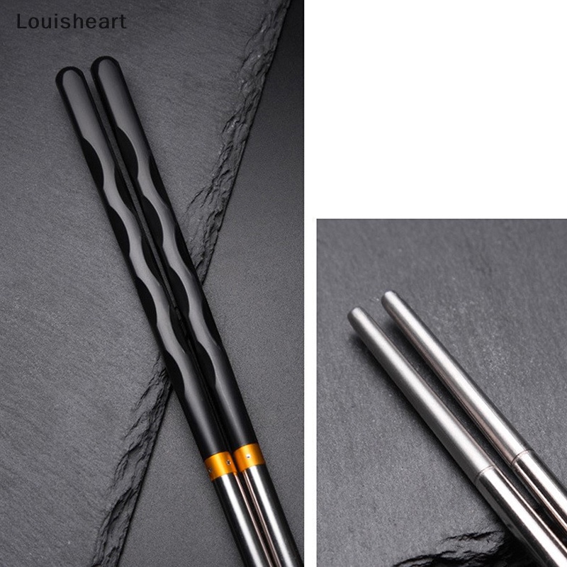 1 Đôi Đũa Chống Trượt Bằng Thép Không Gỉ Louisheart TFG