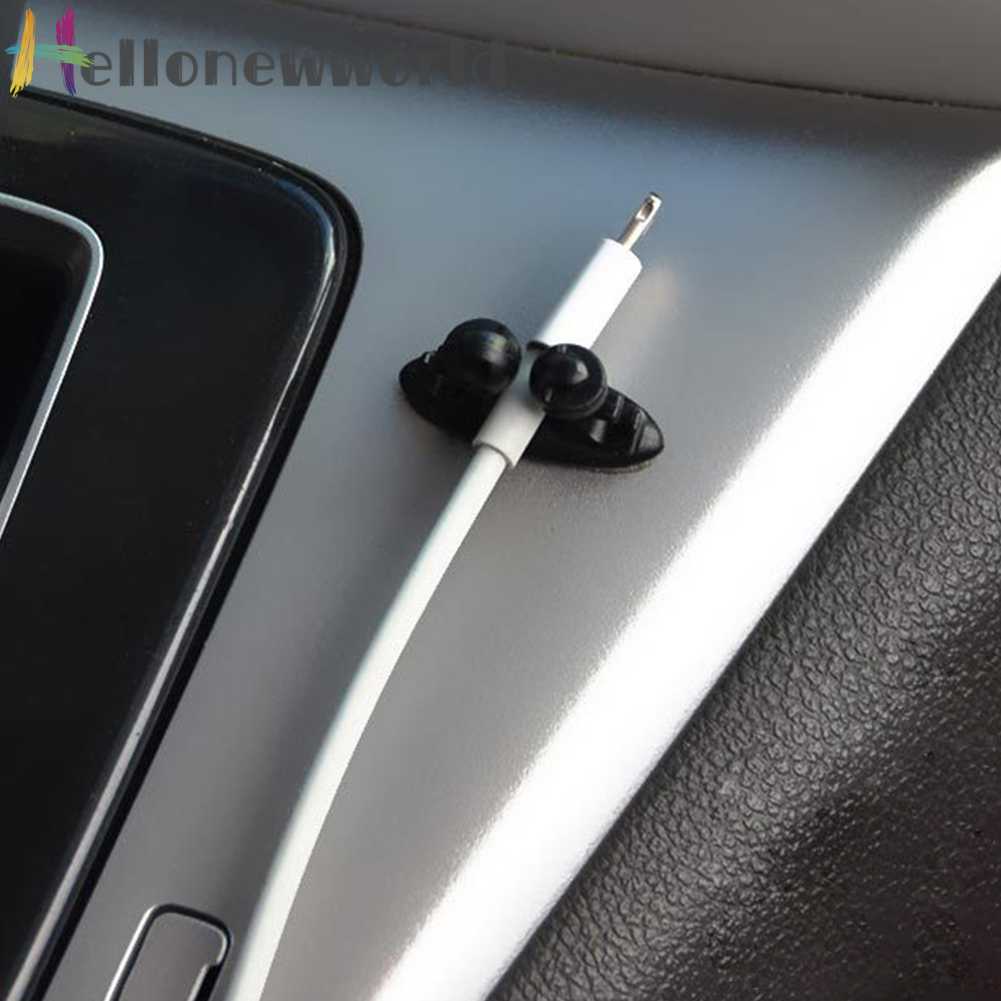 Set 8 Giá Đỡ Dây Cáp USB Gắn Xe Hơi Tiện Lợi