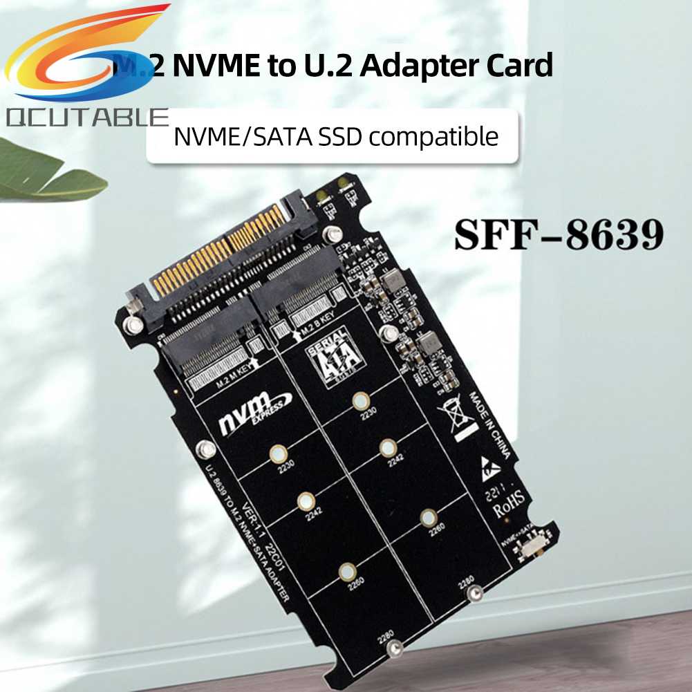 Card Chuyển Đổi 2 Trong 1 M.2 NVMe SATA U.2 40Gbps SFF8639 Cho 2230 / 2242 / 2260 / 2280 SSD