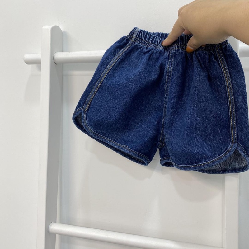 Quần Short Denim Mềm Mại Thời Trang Mùa Hè Cho Bé Gái