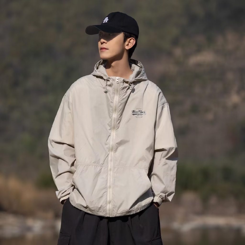 Áo Khoác Chống Nắng Bằng Lụa Lạnh Thoáng Khí Trọng Lượng Nhẹ Nhanh Khô Thời Trang Mùa Hè Cho Nam
