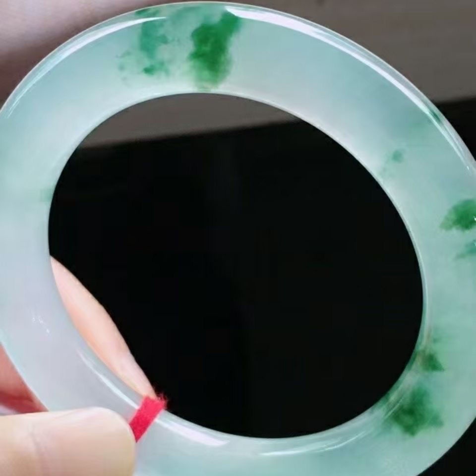 Vòng Tay Hạt Ngọc Bích Tự Nhiên Myanmar Cũ Pit Tròn Nhiều Màu Sắc Cho Nữ Sản Phẩm Chính Hãng