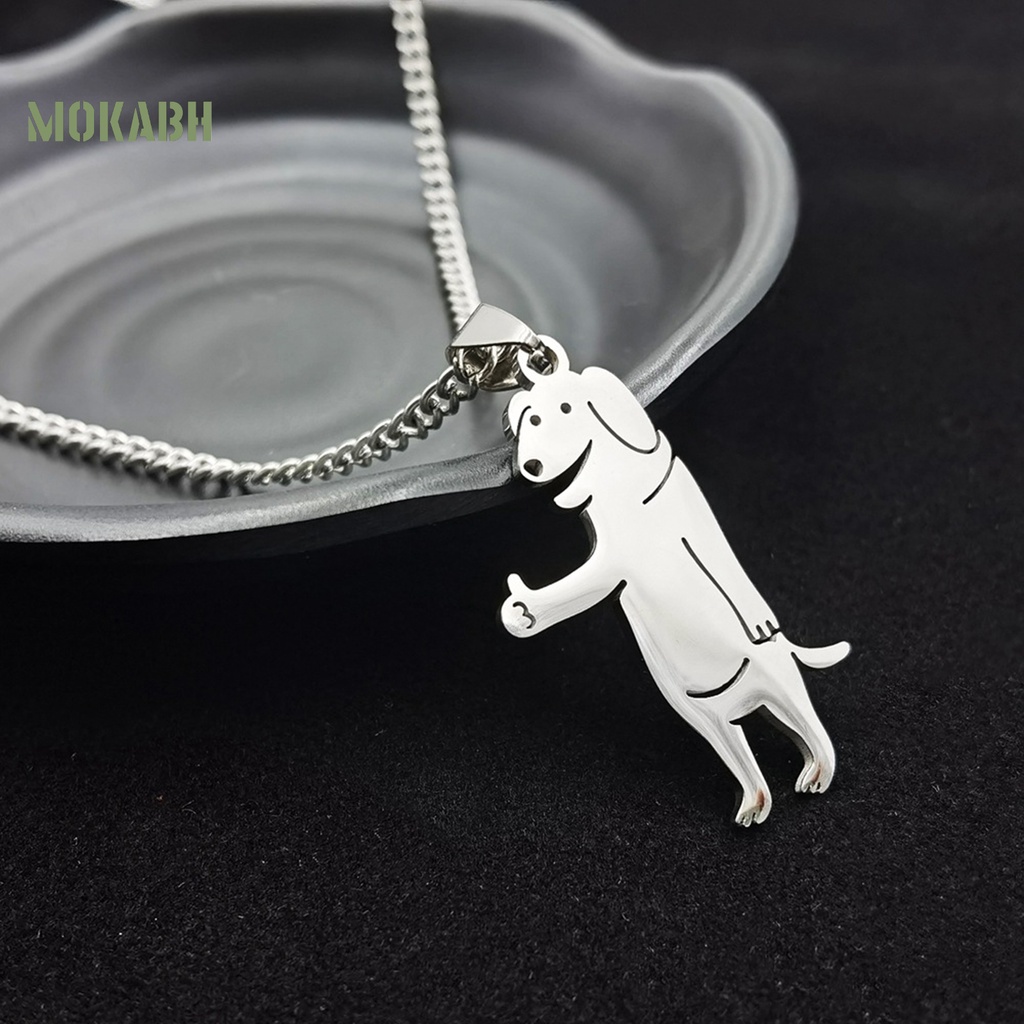 [Mới] Vòng cổ Mặt Hình Chó Mèo Bằng Thép Không Gỉ Siêu Nhẹ Không Dị Ứng Trang Trí Kiểu Hip Hop Thú Vị Cho Nữ