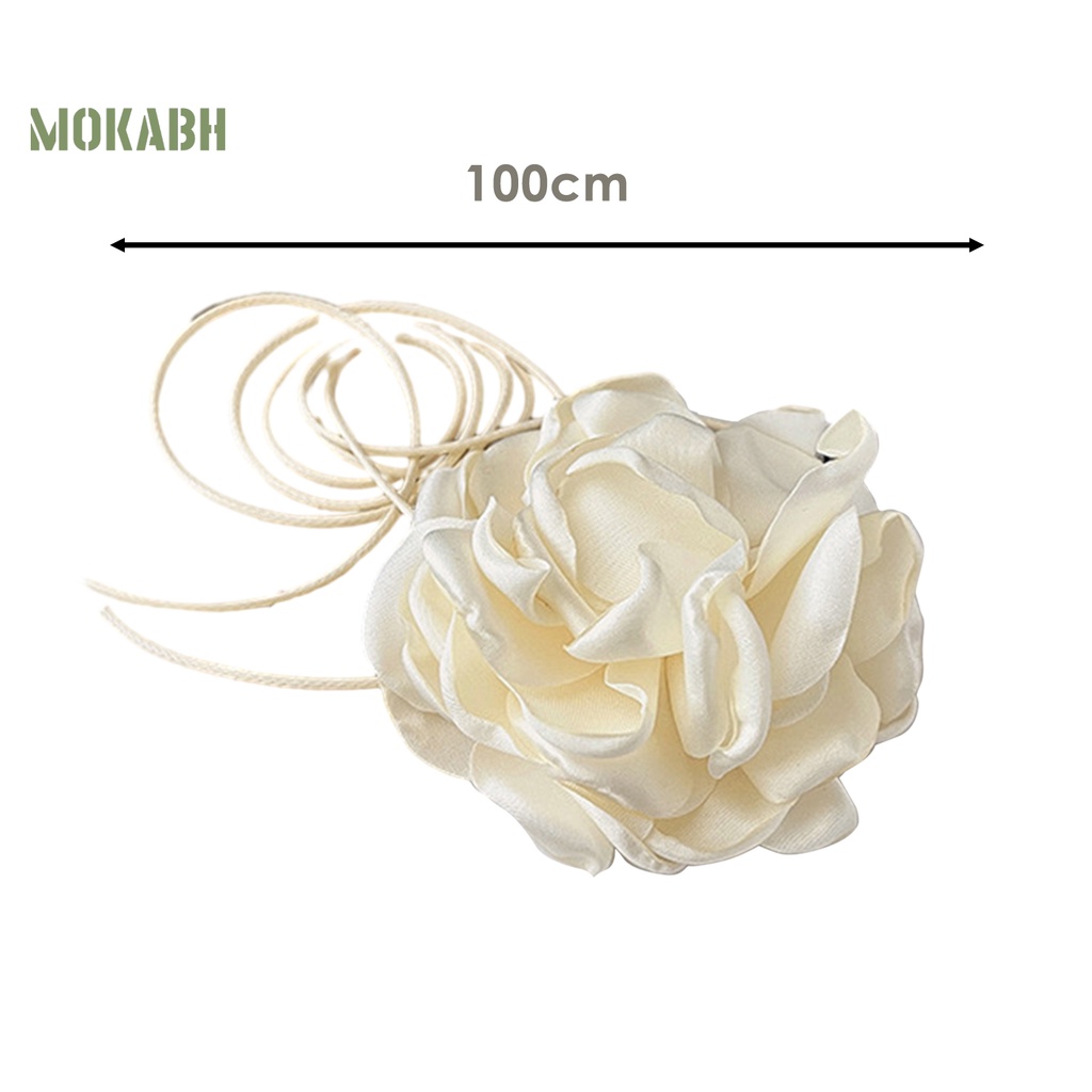 Vòng Cổ Choker Màu Trơn Họa Tiết Hoa Thanh Lịch Có Thể Điều Chỉnh Cho Nữ