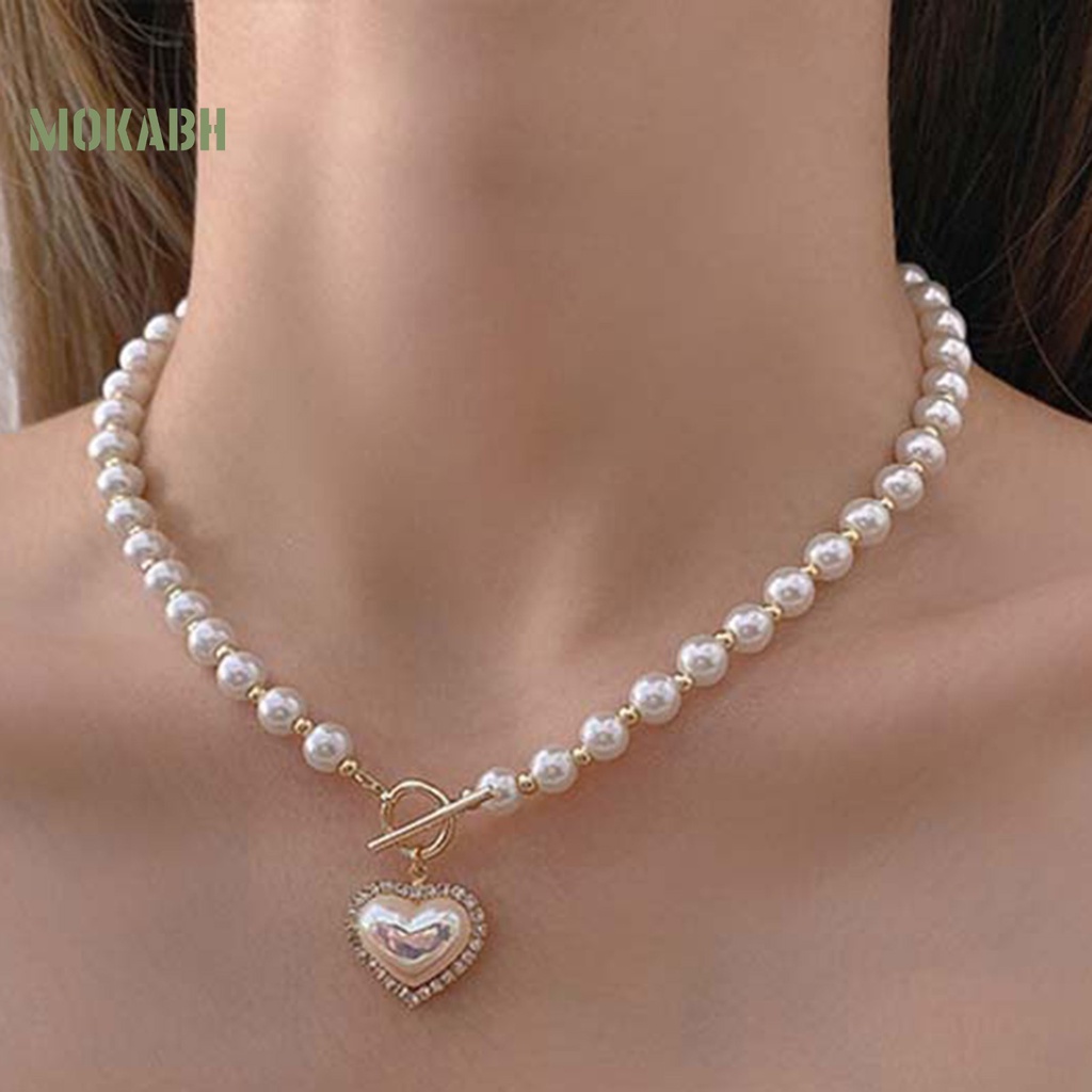 [Hot] Vòng Cổ Ngọc Trai Giả Tinh Tế Quyến Rũ Độ Bóng Cao Mặc Hàng Ngày Cho Nữ