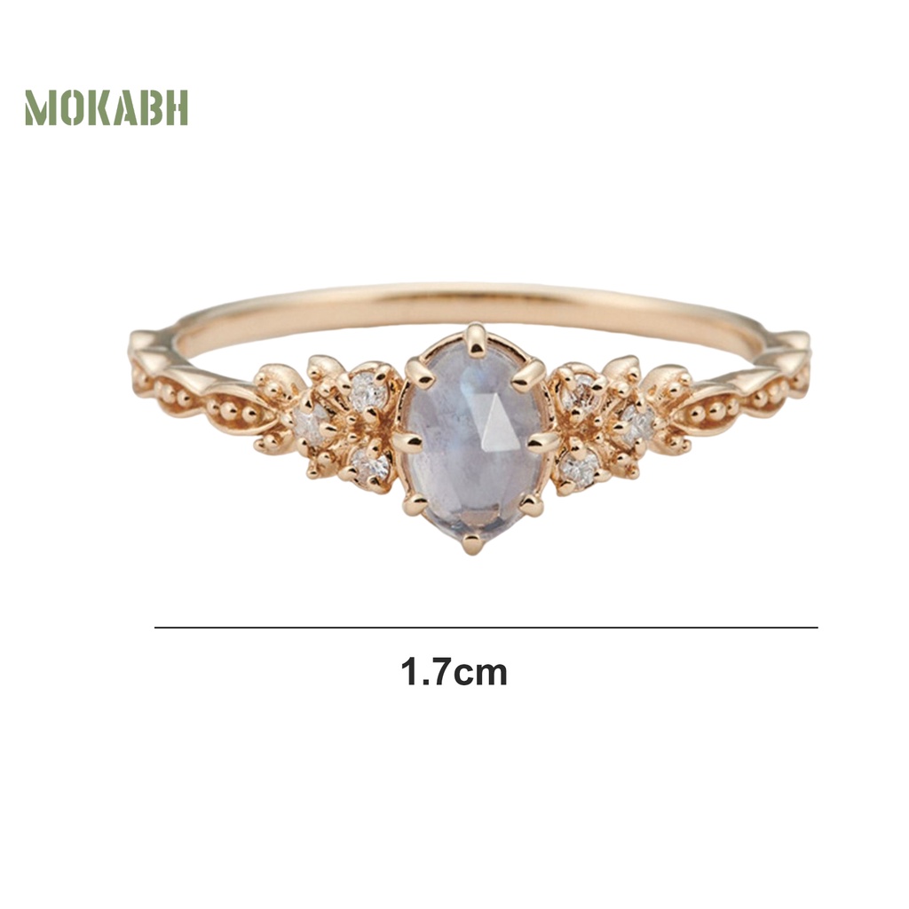 [Mới] Nhẫn Đính Hôn Mạ Điện Hình Lá Ô Liu Lấp Lánh Quyến Rũ Không Phai Màu Trang Sức Kỷ Niệm Cho Nữ