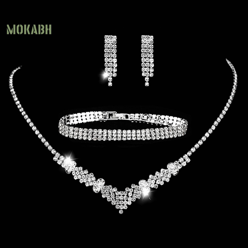 [Mới] Set 4 Trang Sức Vòng Cổ / Vòng Đeo Tay / Trang Sức Mạ Điện Sáng Bóng Tinh Tế Sang Trọng Cho Nữ