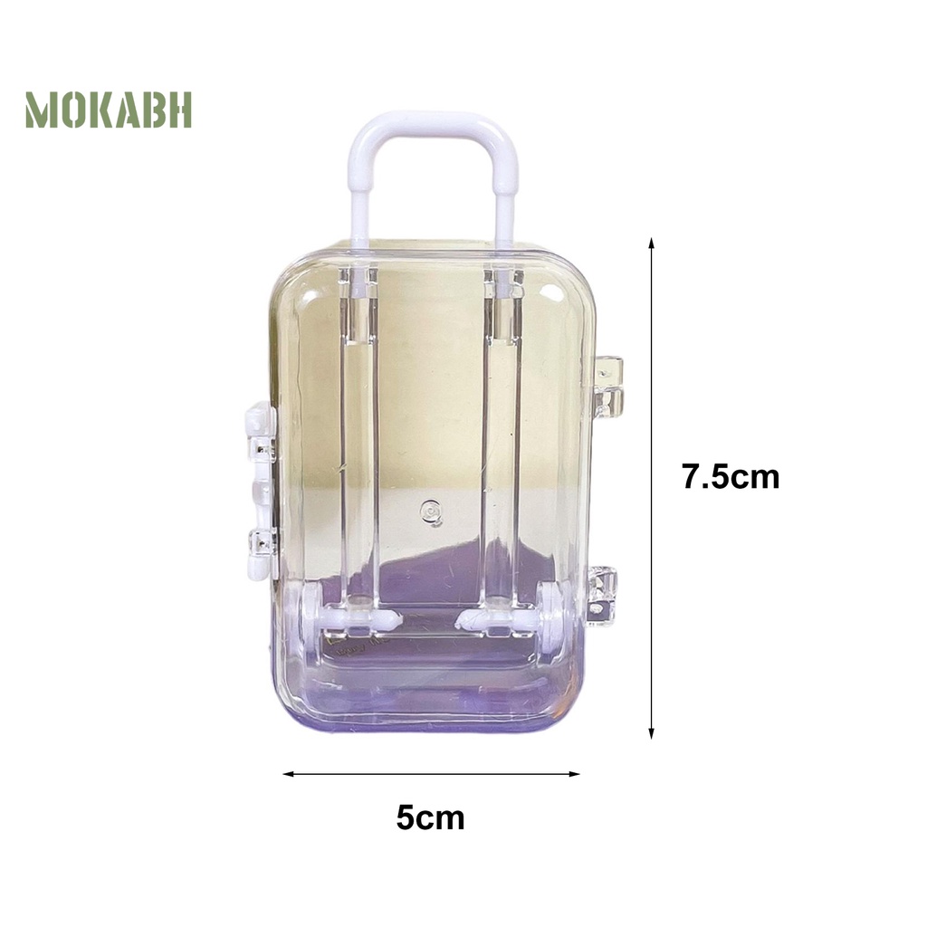 Hộp Đựng Trang Sức Mini Bằng Nhựa Trong Suốt Chống Trượt Tiết Kiệm Không Gian