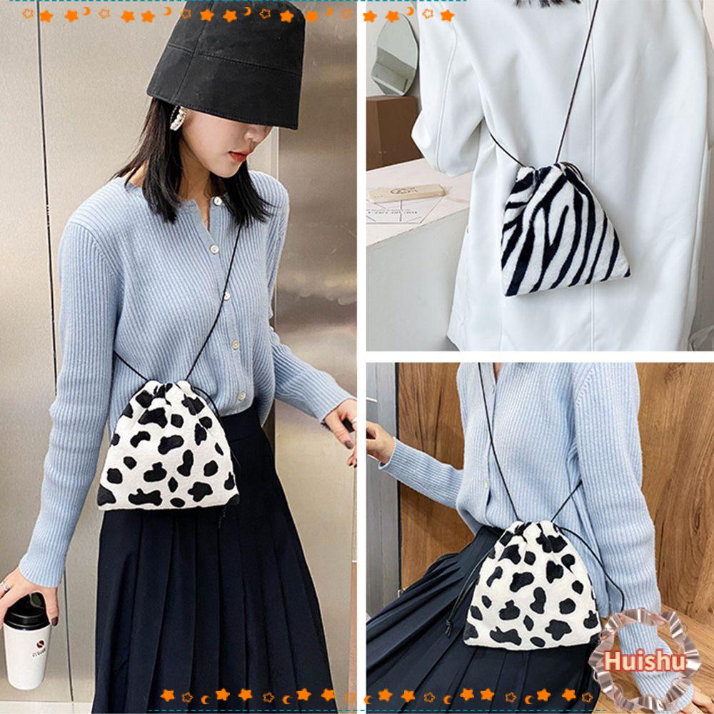 Túi Đeo Chéo Vai Kiểu Vải Lông Thời Trang Sành Điệu Cho Nữ