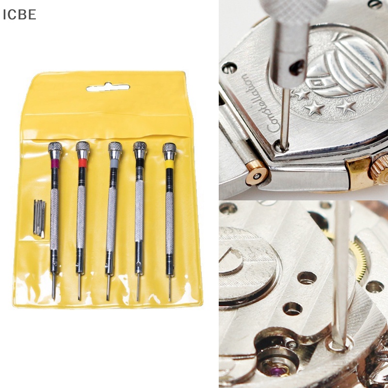 Set 5 Tua Vít Mini Có Rãnh Để Sửa Chữa Đồng Hồ / Mắt Kính
