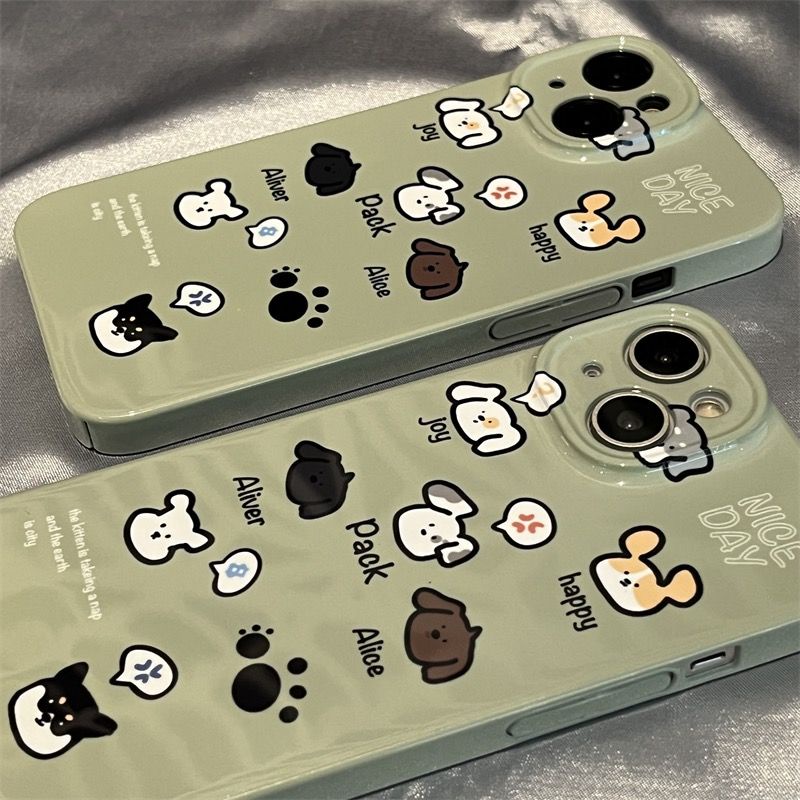 Ốp Điện Thoại Cứng Siêu Mỏng Họa Tiết Cún Hoạt Hình 1412 Cho iPhone13promax AG3F