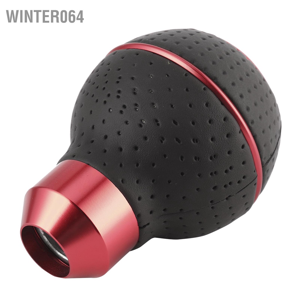 Winter064 Núm chuyển số 5 tốc độ Dính bằng hợp kim nhôm và da Hướng dẫn sử dụng ô tô Phụ kiện