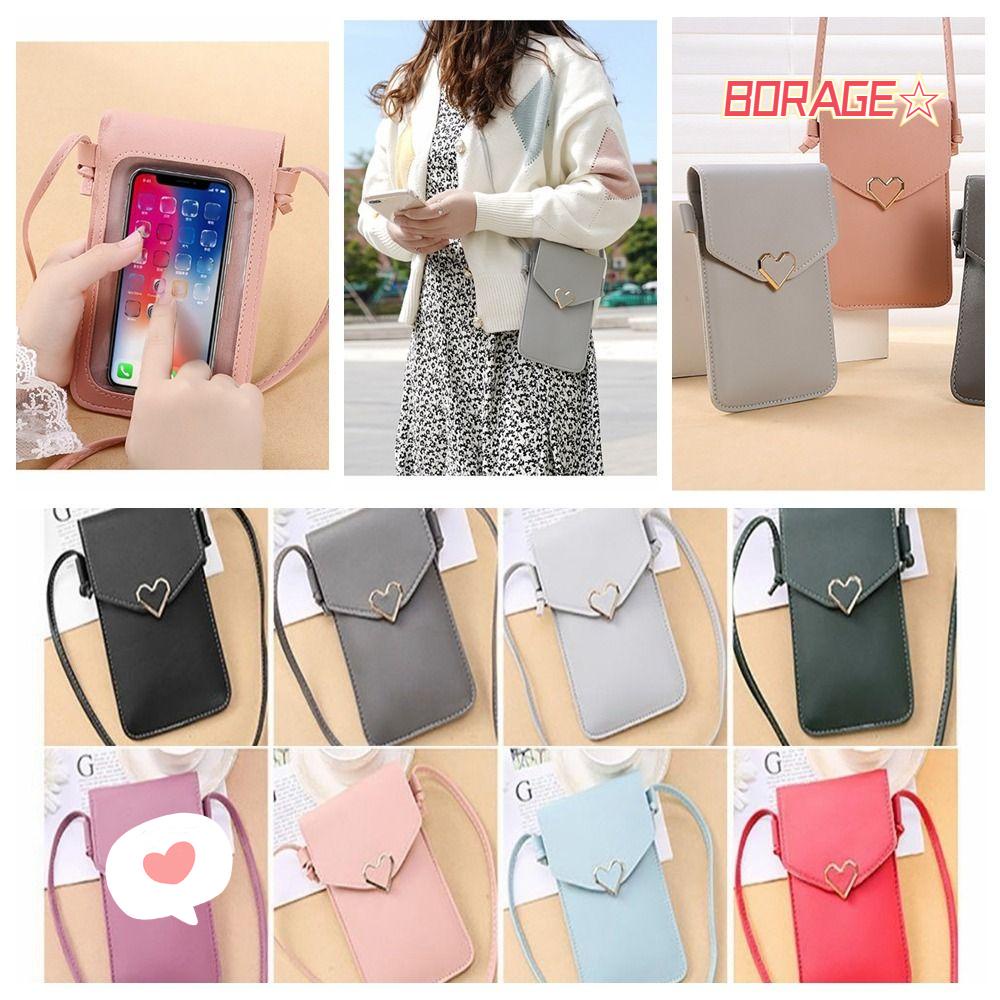 Túi Đeo Chéo Trong Suốt Màu Trơn Thời Trang Cho Học Sinh