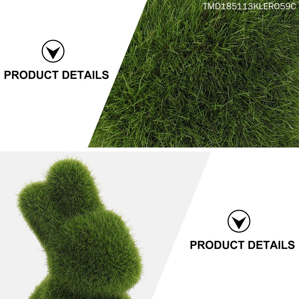 Flocked Set 4 Tượng Thỏ Phục Sinh Mini Để Bàn Trang Trí