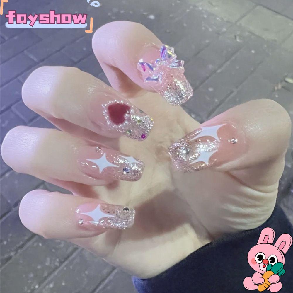 Hộp 24 Móng Tay Giả Múa Ba Lê Che Phủ Toàn Diện