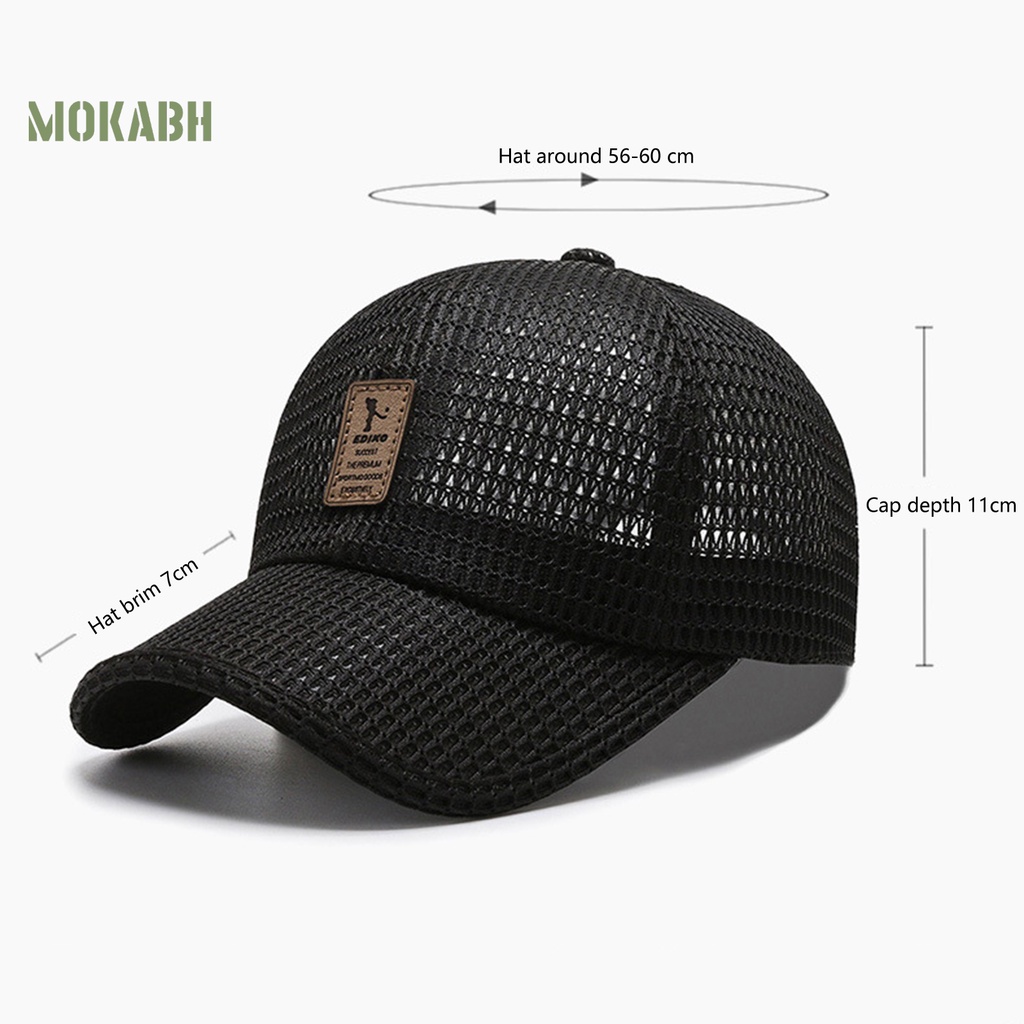 Abh Mũ Lưỡi Trai Thiết Kế Kiểu Lưới Màu Trơn Dùng Cho Nam Và Nữ