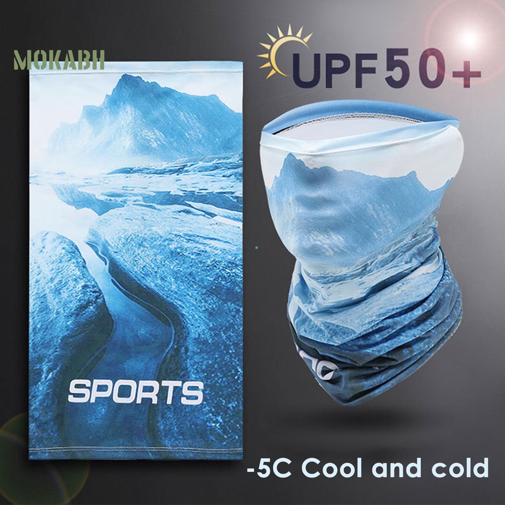 [Mok Abh] Tấm Che Nắng Bằng Lụa Lạnh Độ Co Giãn Cao Nhanh Khô Chống Nắng Mùa Hè Bảo Vệ Khi Đi Xe Đạp Thể