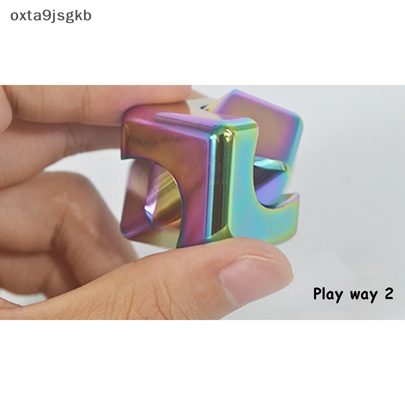 Đầy màu sắc giảm căng thẳng Đồ chơi kim loại tay Spinner im lặng đầu ngón tay Spinner