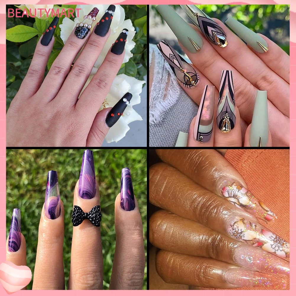 Bộ 500 Móng Tay Giả Trong Suốt Nhiều Kích Cỡ Cho Nữ