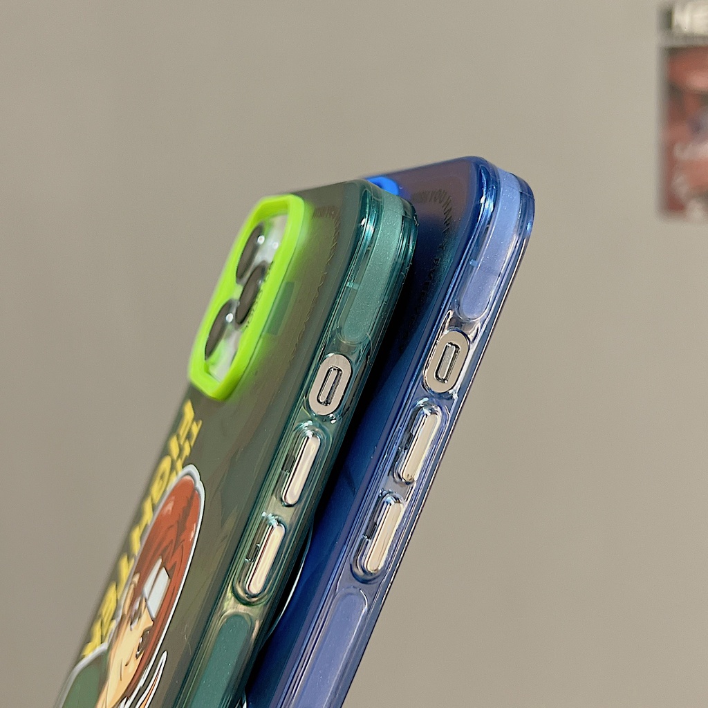 Ốp Điện Thoại TPU Trong Suốt Họa Tiết Hoạt Hình Hai Mặt Cho iPhone 11 13 12 14 Pro Max