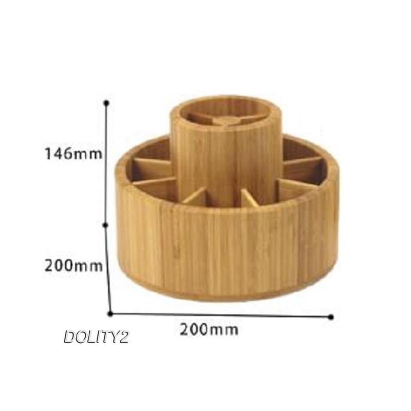 Giá Đỡ Cọ Trang Điểm Bằng Tre Xoay 360 Độ Dolity2