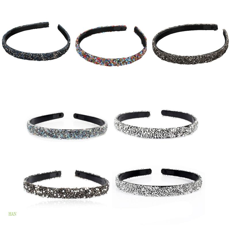 Băng Đô Cài Tóc Đính Kim Cương Giả 7 Màu Tùy Chọn