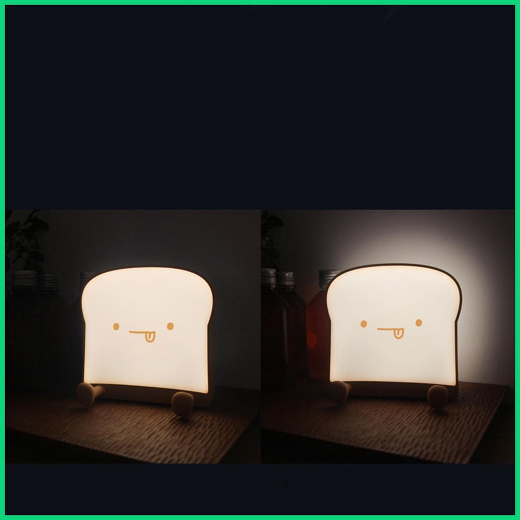 Đèn Ngủ Hình Bánh Mì Nướng Siêu Bền Kèm Sạc USB Tiện Dụng Cho jiwvn