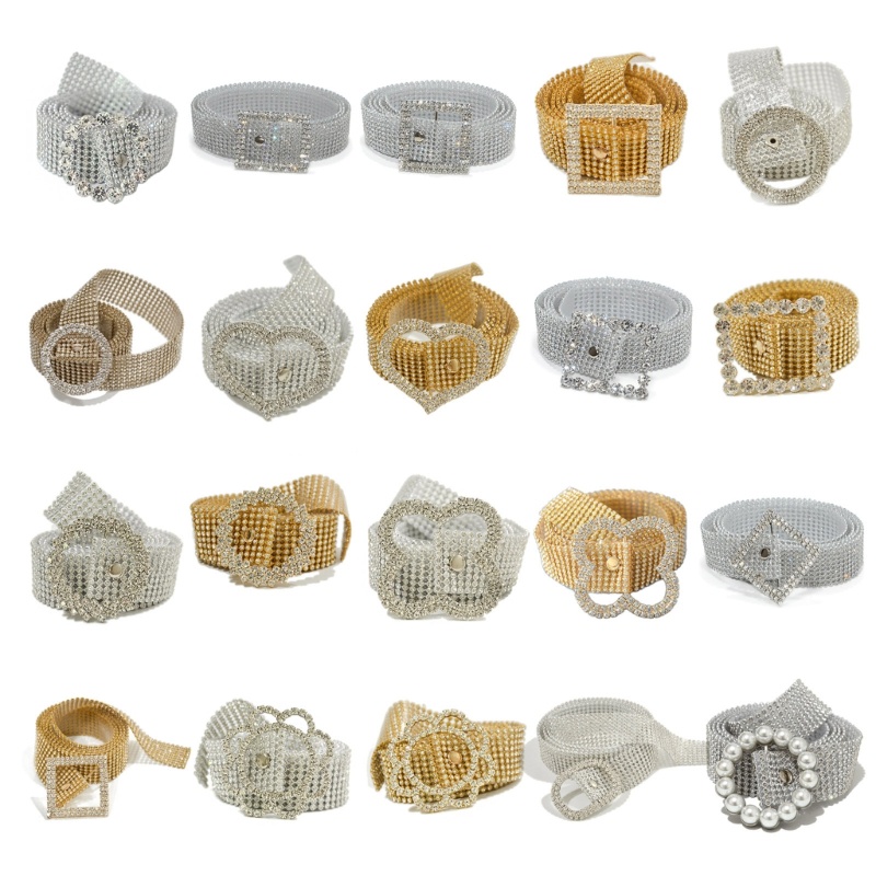 Thắt Lưng Đính Đá Lấp Lánh Sang Trọng Cho Nữ