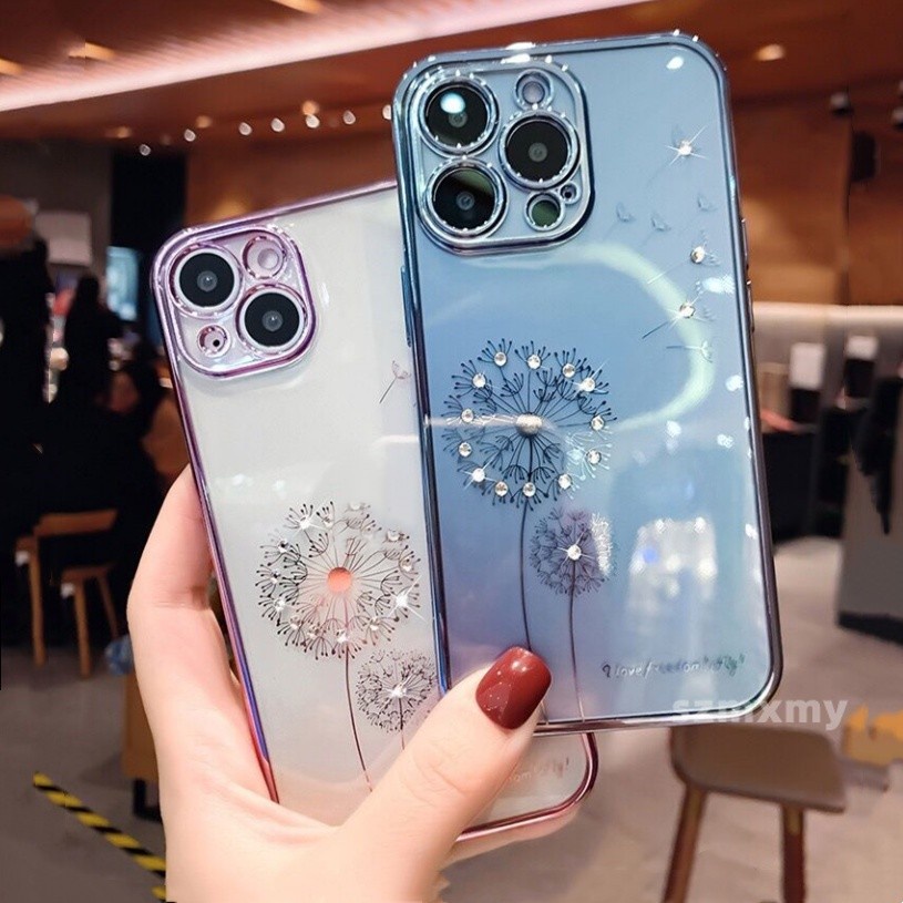 Ốp Điện Thoại TPU Mềm Trong Suốt Chống Sốc Lấp Lánh Sang Trọng Cho IPhone 13 12 11 14 Pro Max 7 8 Plus X XR XS