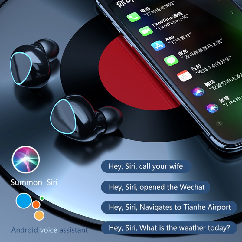 Tai Nghe M10 TWS 5.1 Bluetooth Không Dây 9D Âm Thanh HiFi Có Đèn LED Và Mic