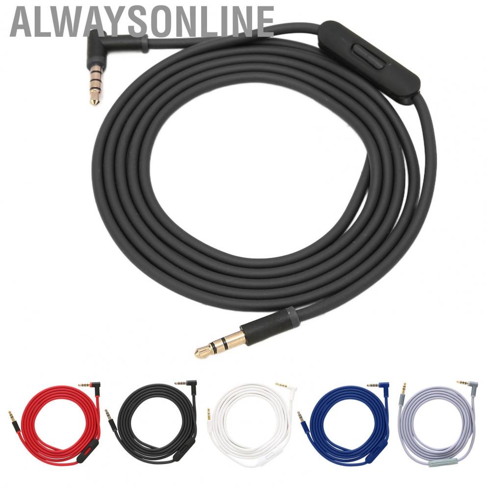 Alwaysonline Replacement Audio Cable  Two Male Plugs Online Cord for Pro Headphones