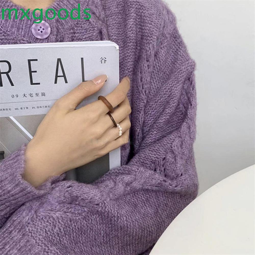 Set Nhẫn Resin Thời Trang Thanh Lịch Cho Nữ