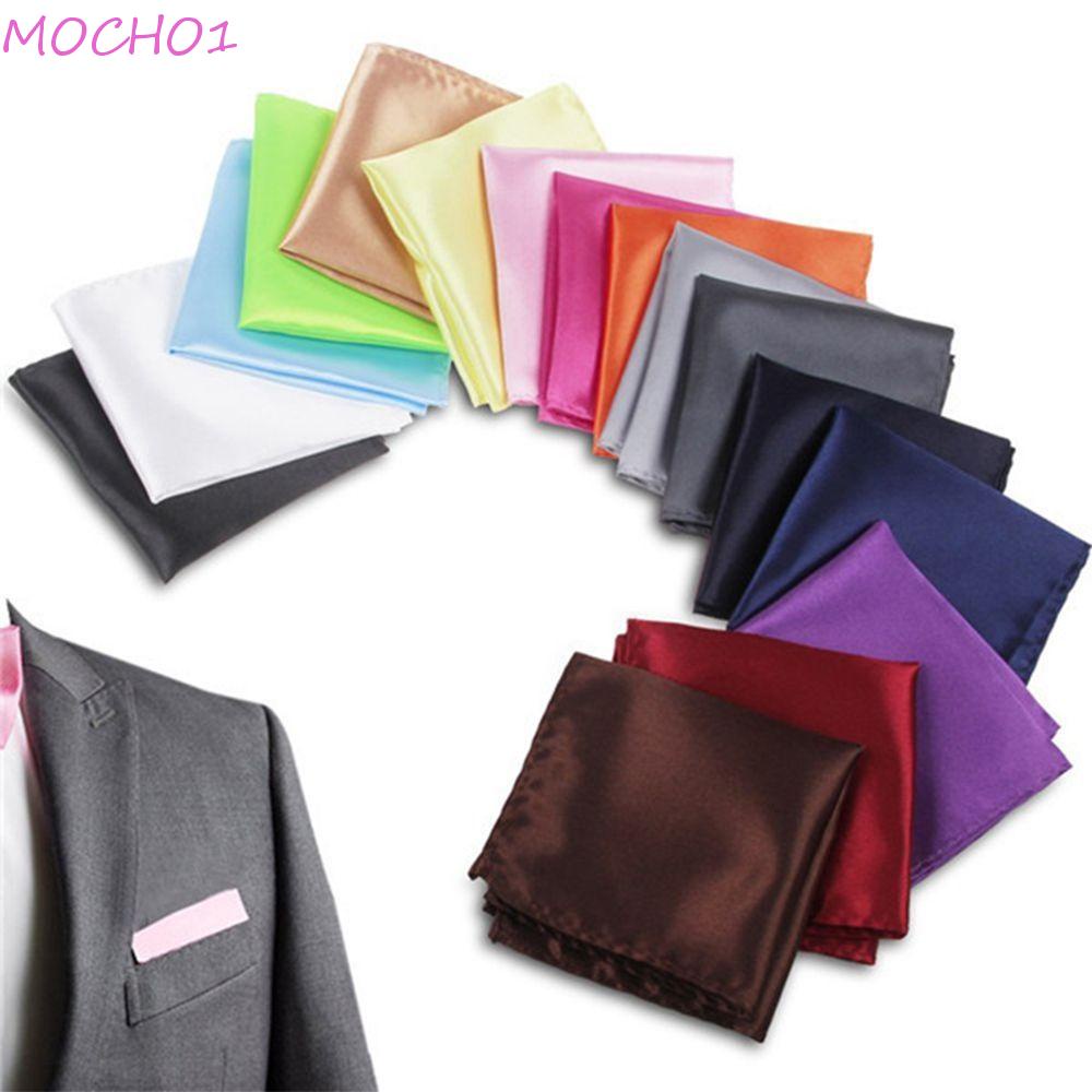 Mocho1 Áo Vest Lụa Satin Trơn Hình Vuông Có Túi Thời Trang Trang Trọng Cho Nam Dự Tiệc Cưới