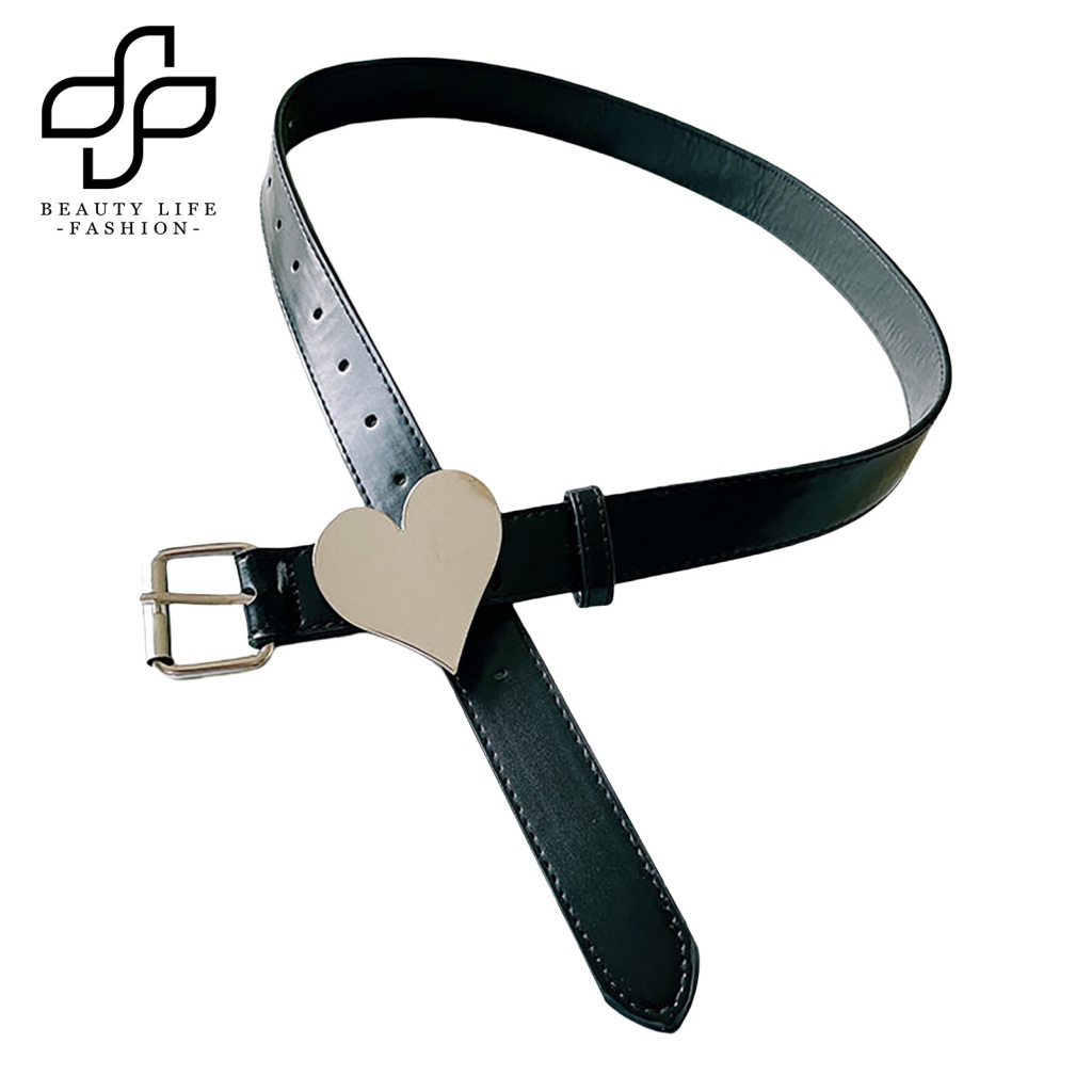 Thắt Lưng Da Giả Khóa Trái Tim Thoải Mái Chống Vỡ Dễ Điều Chỉnh Thời Trang Cho Nữ