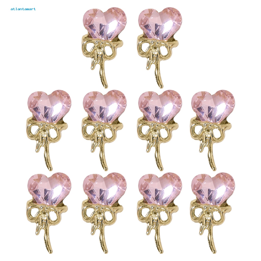 Túi Đựng Đồ Dùng Cao Cấp Tiện Dụng| Set 10 Phụ Kiện Trang Trí Móng Tay Hình Nơ 3D Bằng Hợp Kim DIY Sang Trọng