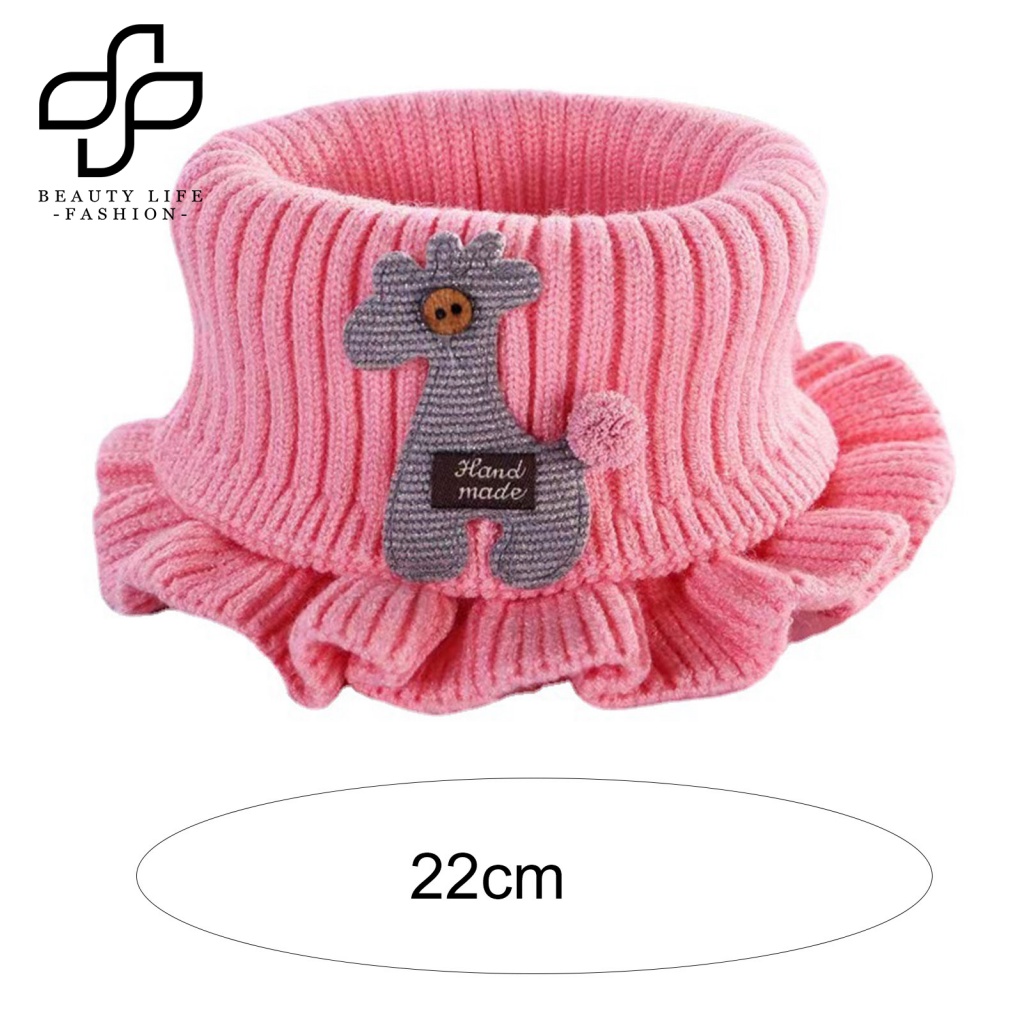 Khăn Choàng Cổ Dệt Kim Co Giãn Siêu Mềm Mại Chống Gió Hình Hươu Cao Cổ Giữ Ấm Mùa Đông Cho Bé