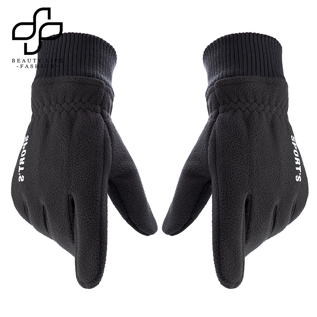 1 Đôi Găng Tay Mùa Đông Vải Lông Cừu Chống Mòn Có Thể Chạm Màn Hình Cảm Ứng Thân Thiện Với Da