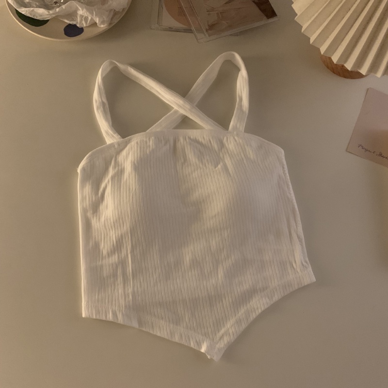 Áo Croptop Hai Dây Có Mút Nâng Ngực Thời Trang Quyến Rũ Cho Nữ