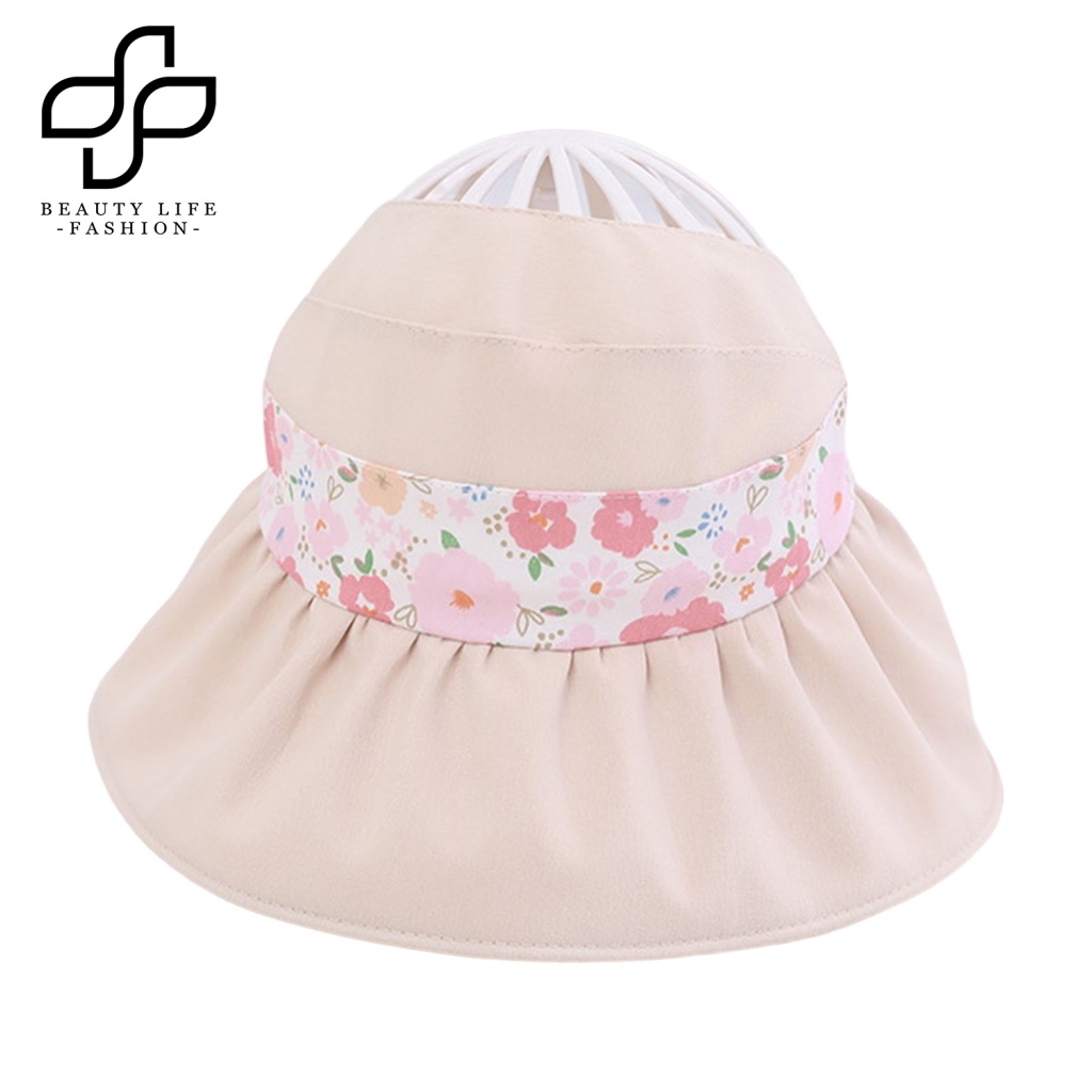 Nón Tai Bèo Vành Rộng Chống Tia UV In Họa Tiết Hoa Hoạt Hình Dễ Thương Thời Trang Mùa Hè Cho Bé